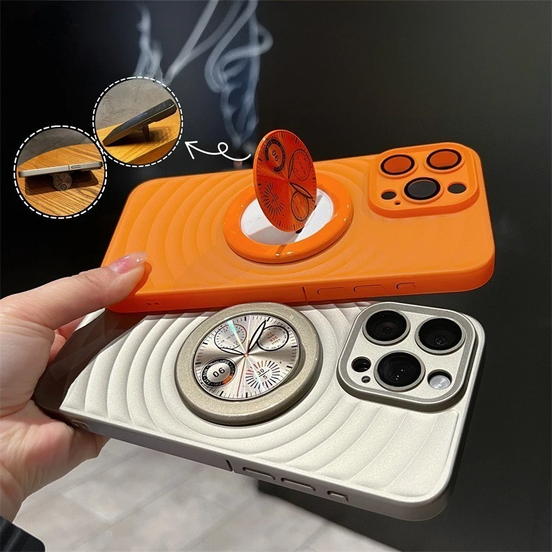 Держатель волнистых волн магнитные чехлы для телефонов iPhone 15 14 13 Pro Max с линзой