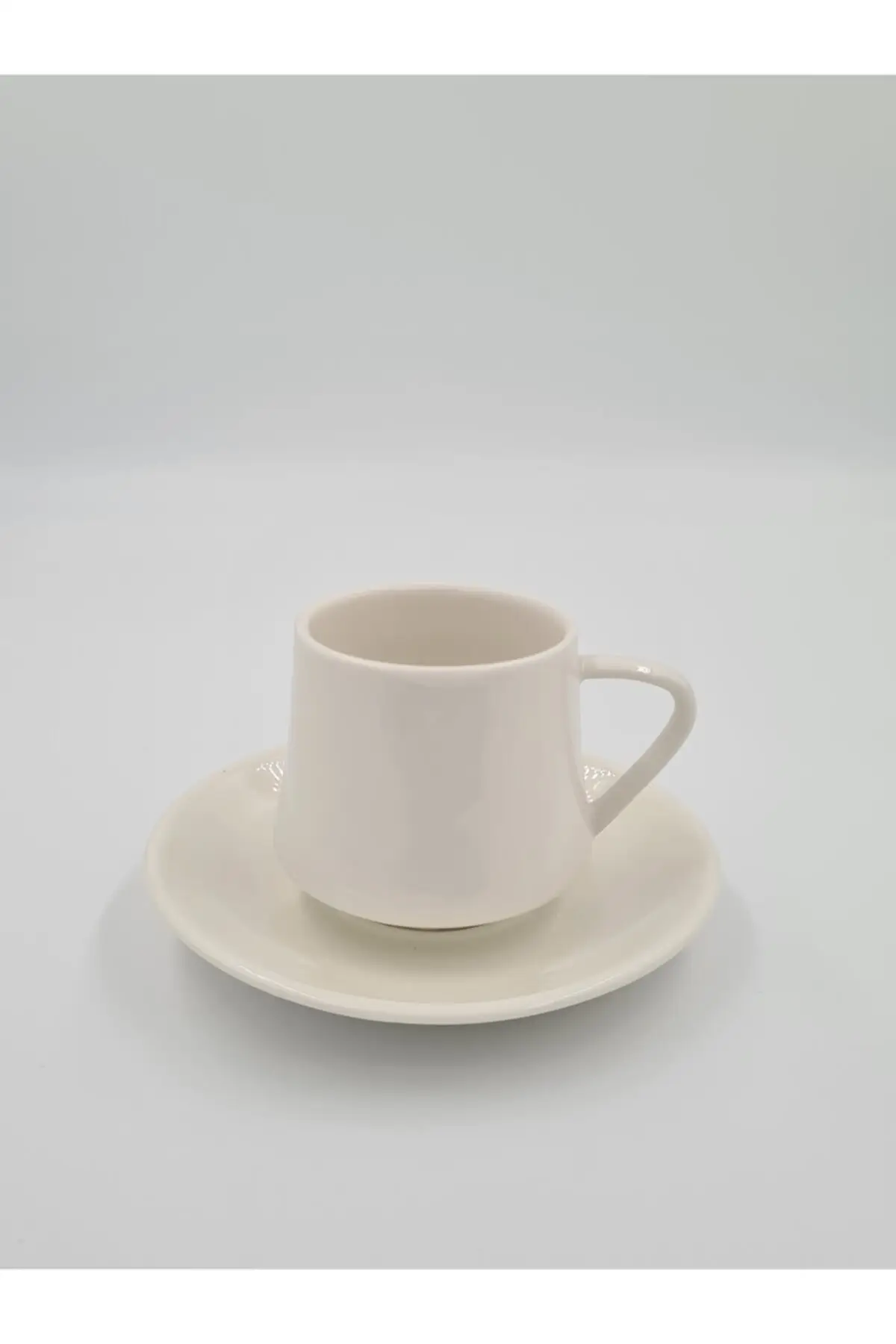 

Amazing Turkish Greek Arabic Coffee & Espresso Cup Set White Porcelain 6 Psc. Coffee Cup Set