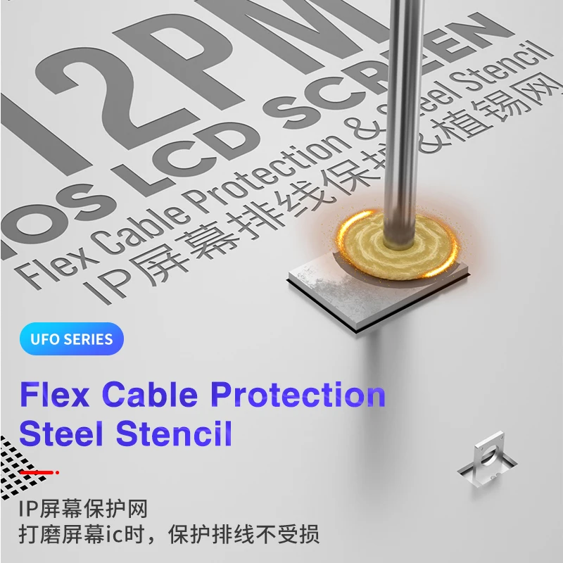 Защитный трафарет MECHANIC UFO для iPhone 11/11 pro max/ 12/13 mini/13/13 max квадратное отверстие