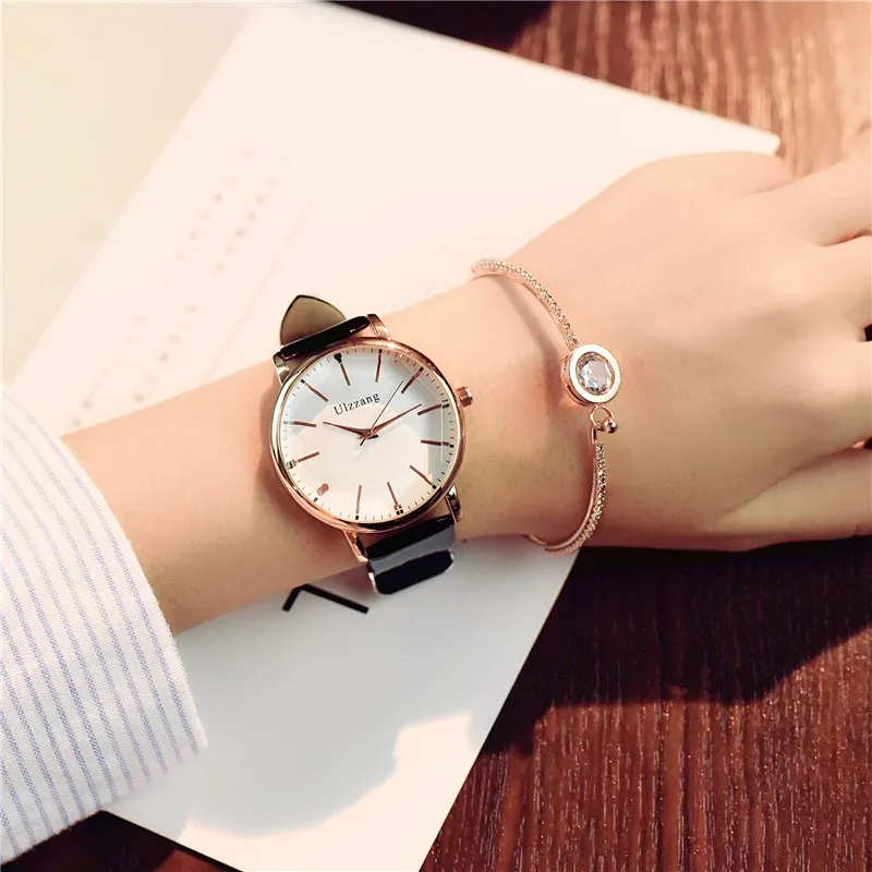 

Polygonal Dial Design Women Watches Luxury Fashion Dress Quartz Watch Popular Brand White Ladies Leather Wristwatch