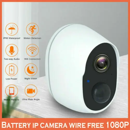 

Wireless 1080P WiFi Outdoor IP Camera Security CCTV Battery Waterproof IR Cam