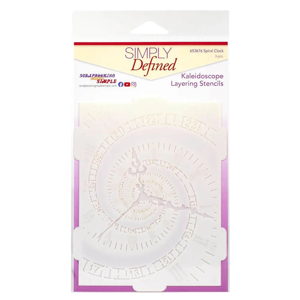 

2022 Kaleidoscope Spiral Clock Layering Stencils Craft Wax Paper Cards Scrapbooking Diary Coloring Kids Fun Diy Drawing Molds