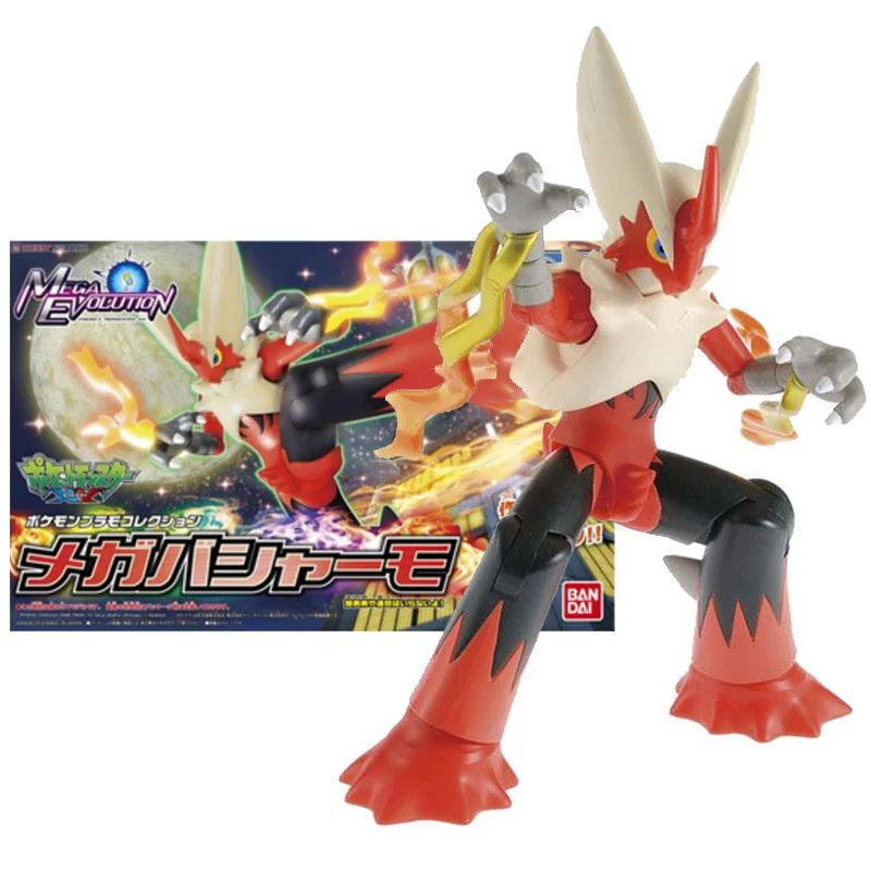 

Bandai Genuine Pokemon Anime Figure Evolution 37 MEGA Blaziken Collection Model Ornament Anime Action Figure Toys for Children