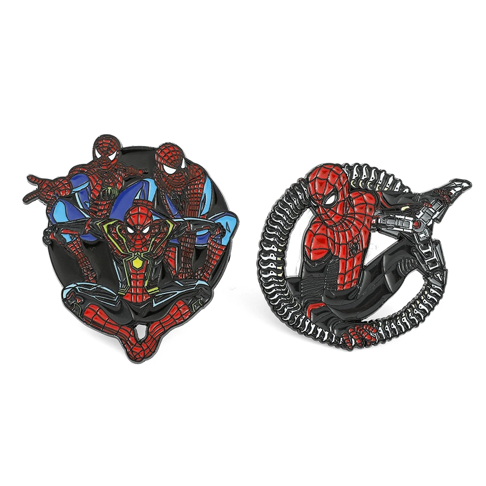 

Marvel Superhero Spider Man Badge Brooches Avengers Pin Backpack Decoration Spiderman Accessories for Boys Gift Jewellery