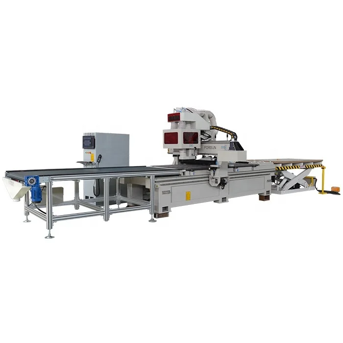 China Forsun Furniture cabinet full automatic Loading And Unloading best price cnc router nesting for panel wood |