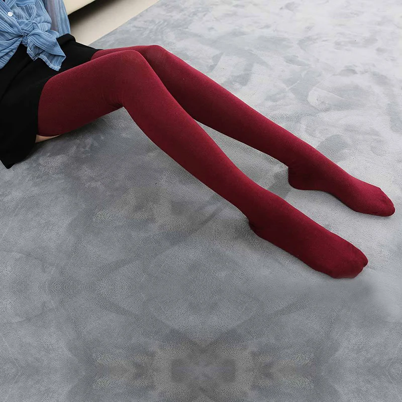 Thigh High Sock Tights High Long Stockings Tall Person High Socks All-match Hosiery Winter Autumn Over Knee Lengthen Solid Color