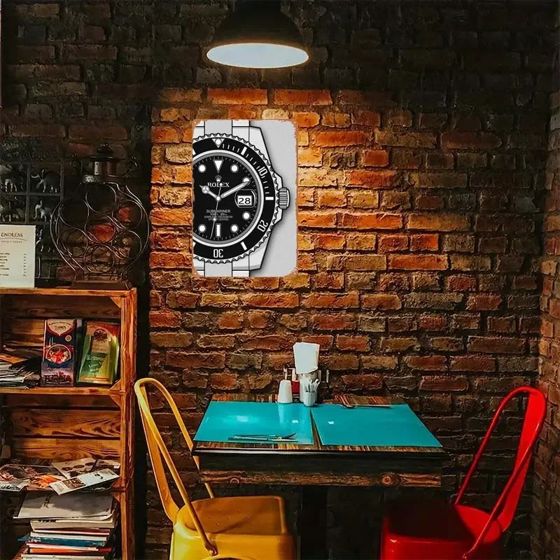 Подводные часы знак ржавчины металлический плакат Искусство Фрески винтажная