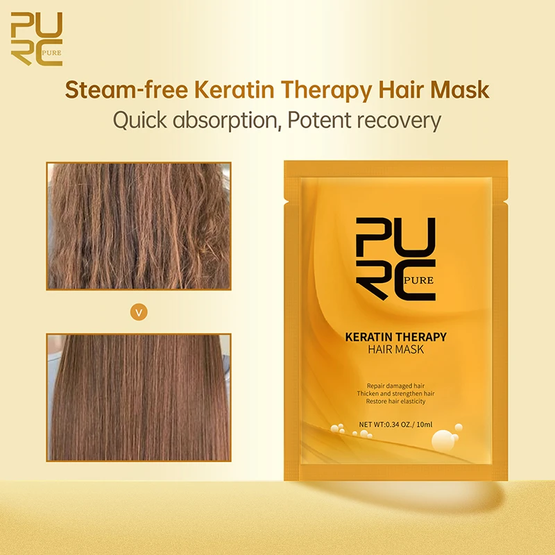 

PURC Keratin Treatment Hair Mask Repair Damaged Hair Straightening Anti-Frizz Smoothing Hair Care