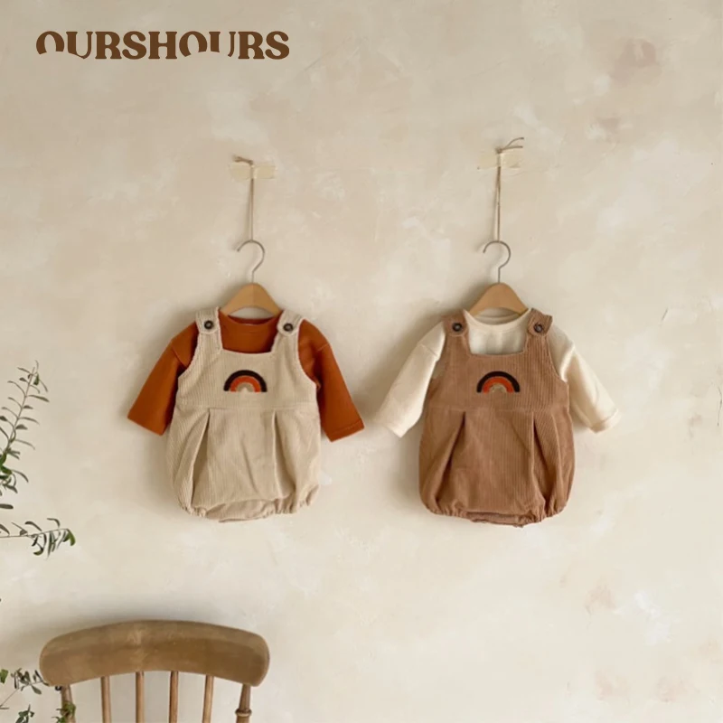 

Детский вельветовый комбинезон без рукавов, с длинным рукавом