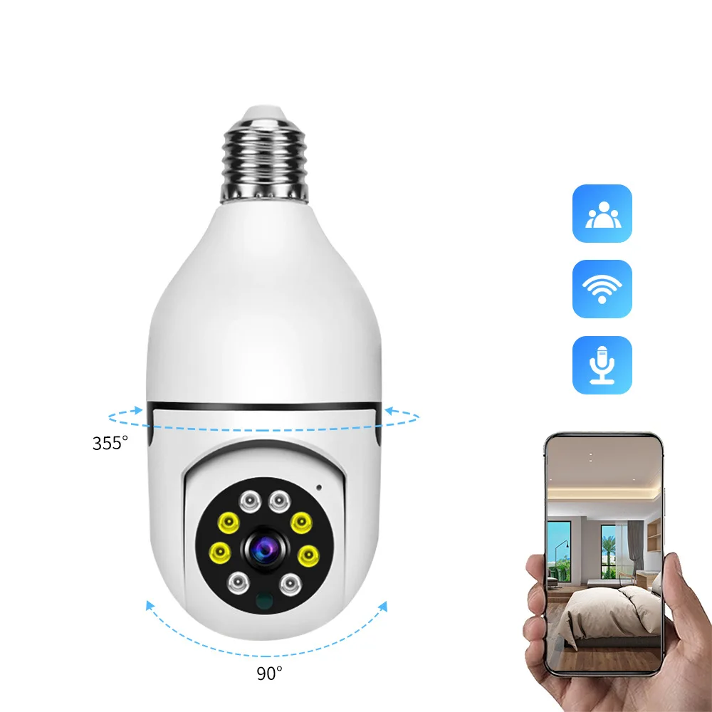 

Камера видеонаблюдения с лампочками 3MP E27, Wi-Fi, 1080P