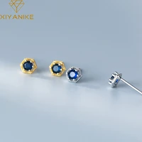 xiyanike bling hexagon blue rhinestone stud earrings for women girl new fashion trendy ear jewelry party wedding %d1%81%d0%b5%d1%80%d0%b5%d0%b6%d0%ba%d0%b8 %d0%b6%d0%b5%d0%bd%d1%81%d0%ba%d0%b8%d0%b5