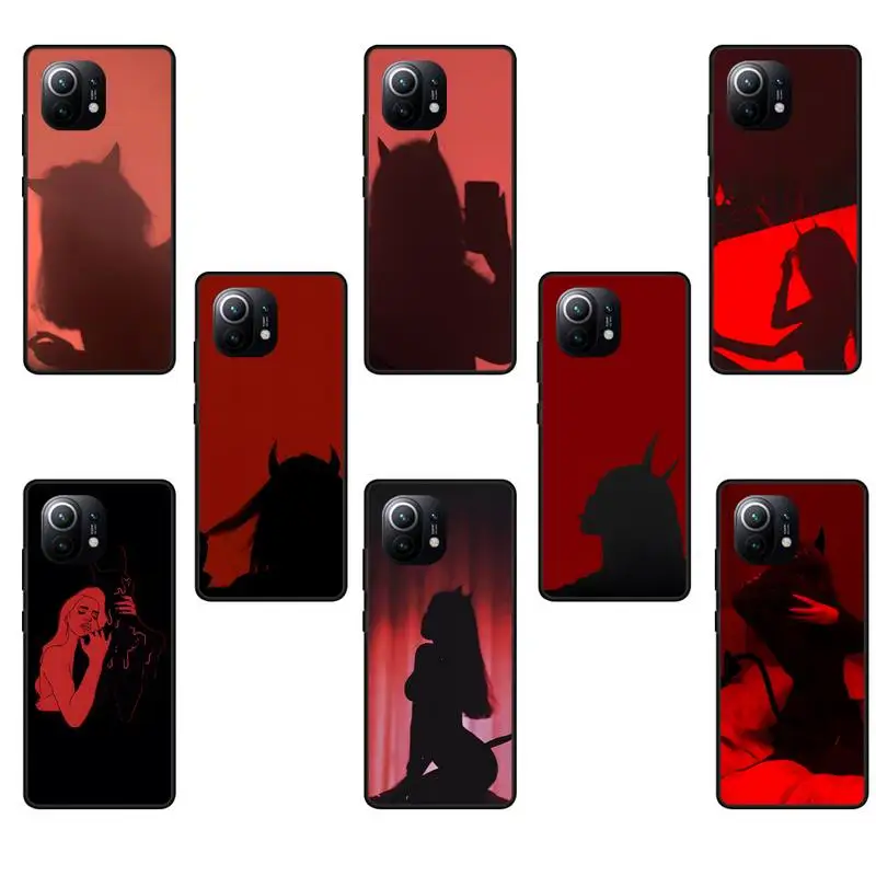 

Sexy Devil Woman Phone Case For Xiaomi Mi 9t 10t 11 11i 11x Poco M3 Pro X3 Nfc F3 Redmi 9 8 7 Fundas Shell Cover