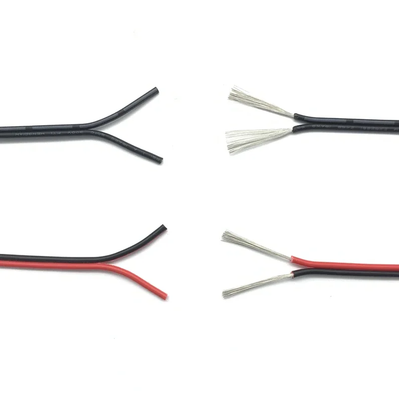 5 м/10 м/20 м UL2468 2-контактный Электрический провод из луженой меди изолированный