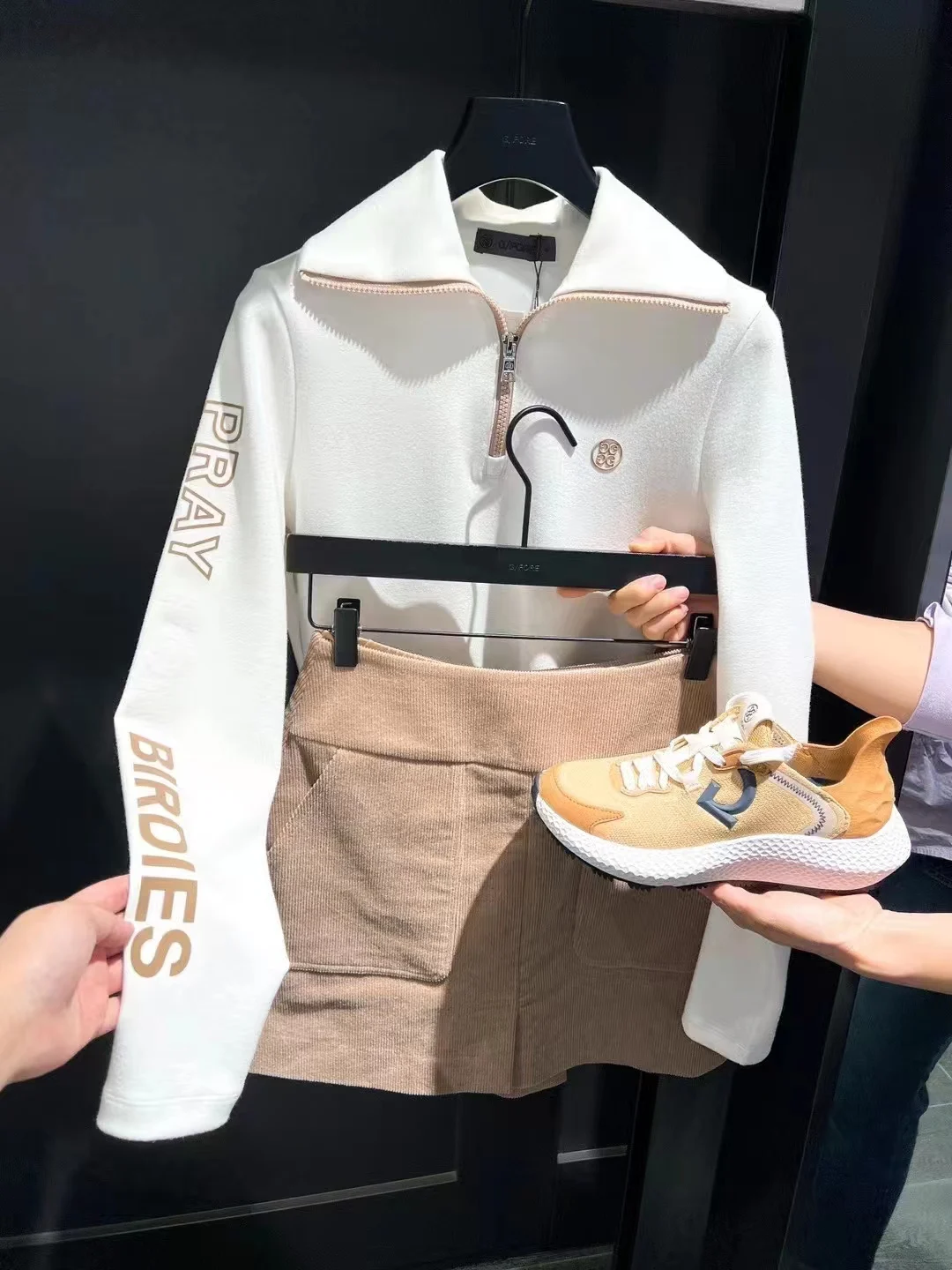 Women's Collar Casual Long Sleeve Pullover Sweatshirt Tops