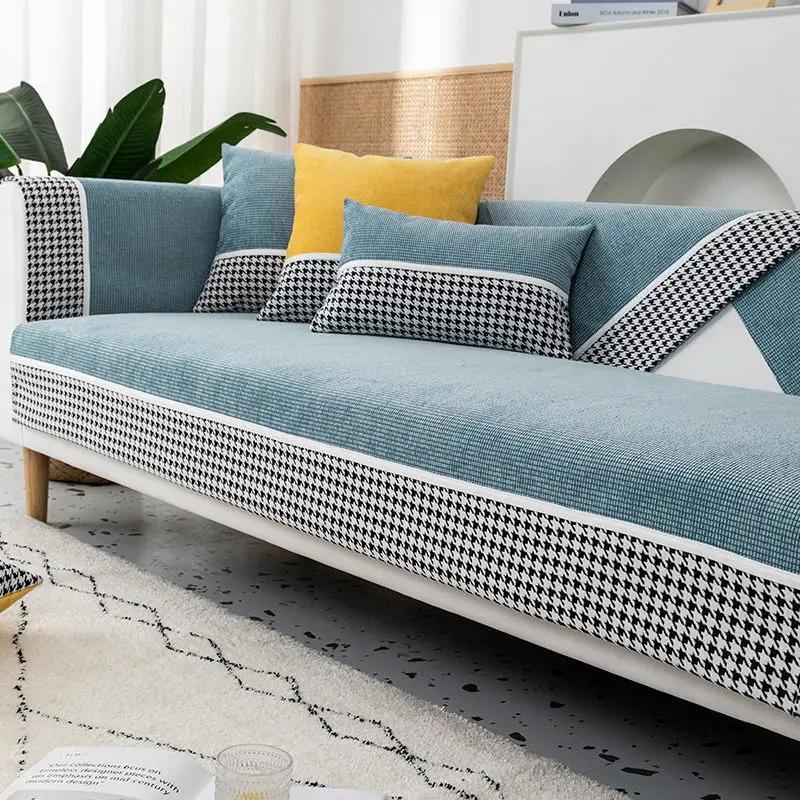 

Летняя подушка для дивана, летняя универсальная подушка из ледяного шелка, нескользящий чехол для дивана, однотонный чехол для дивана, L-Обр...