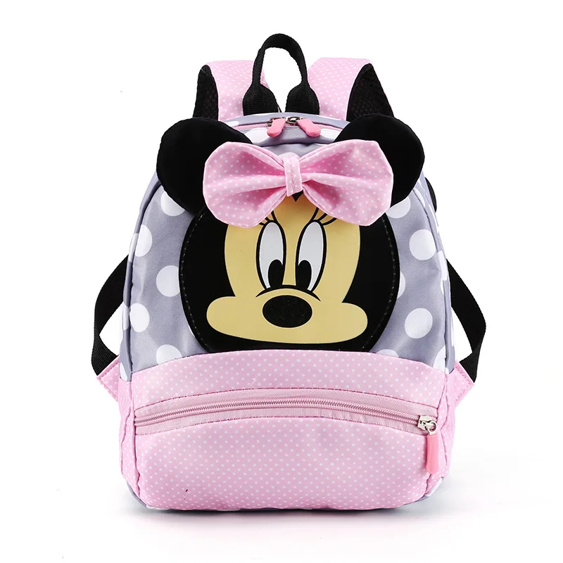 Disney New Minnie  Design Kindergarten Schoolbag Cute Children Backpack 2-3-6 Years Old Cartoon Mickey Boys Girls Backpack