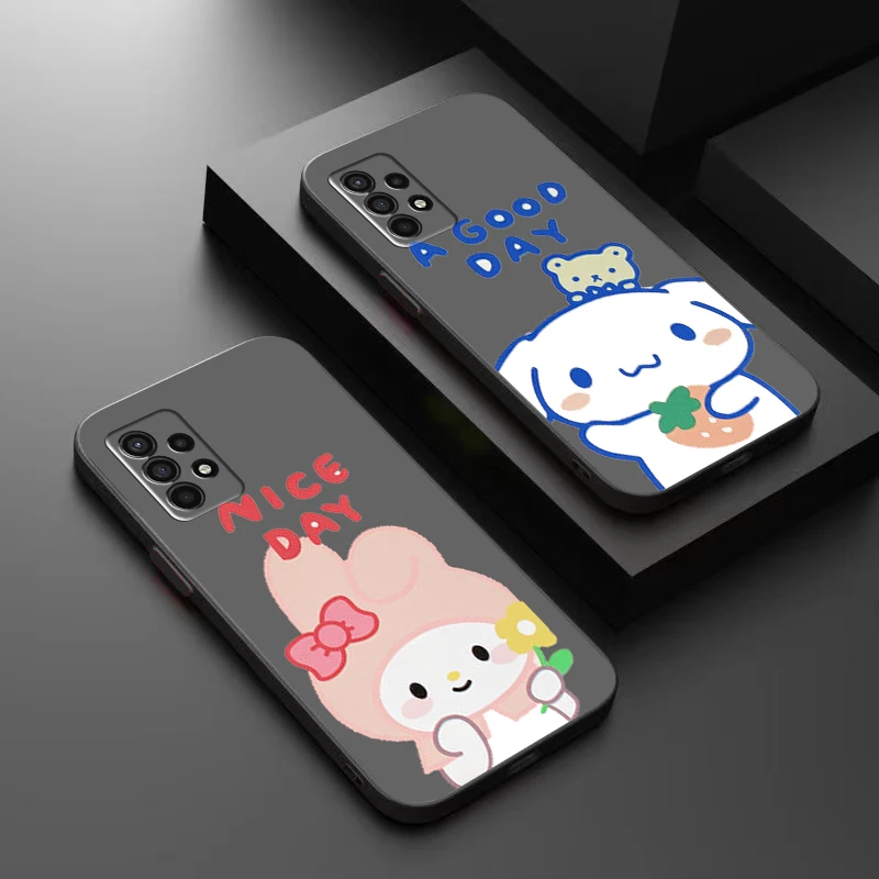 

Cartoon Hello Kitty TAKARA TOMY Phone Case For Samsung Galaxy A32 4G 5G A51 4G 5G A71 4G 5G A72 4G 5G Funda Liquid Silicon