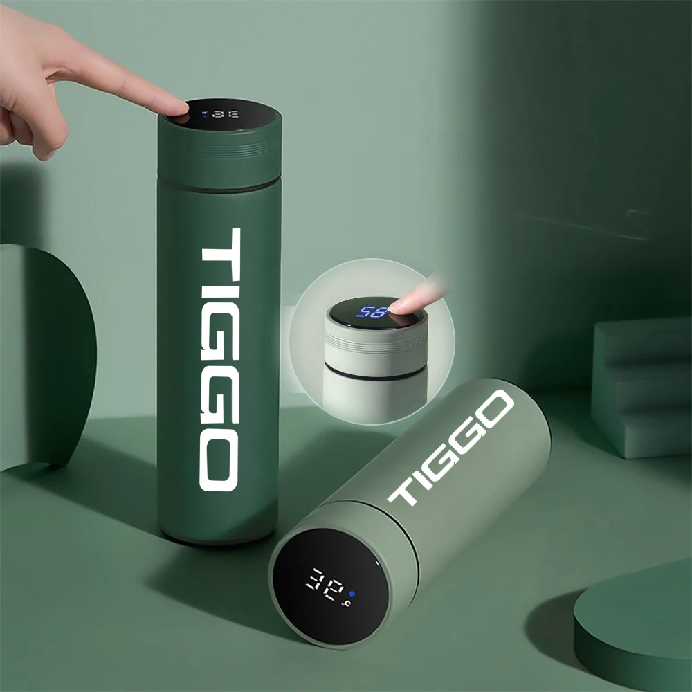 

500ml smart thermos cup stainless steel frosted touch display temperature creative gift cup For CHERY TIGGO 3 4 5 7 PRO 8