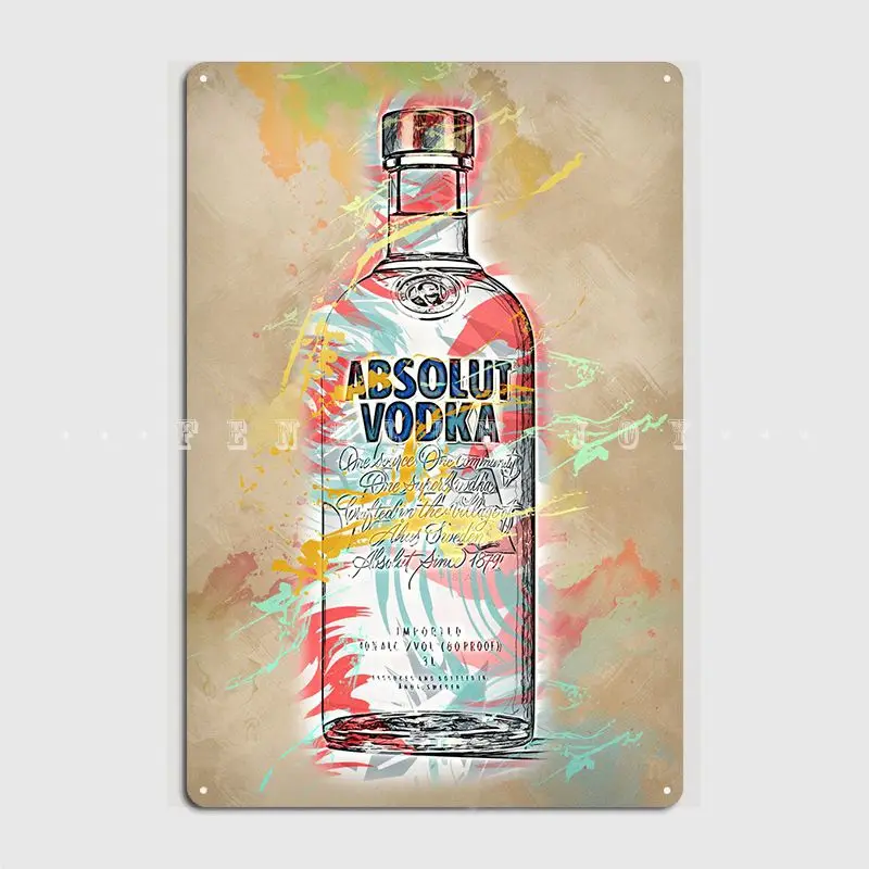 Absolut Vodka Metal Plaque Poster Funny Mural Painting Cinema Wall Tin Sign Posters | Plaques &amp Signs