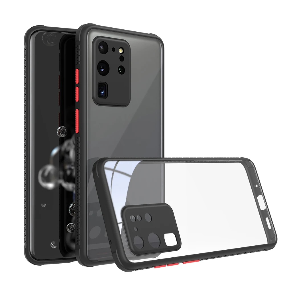 

Protective Phone Case For Samsung Galaxy S20 S21 Ultra S10 Plus Note 20 Ultra Note 10 Pro Luxury Silicone Frame Clear Back Cover