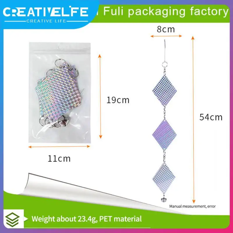 

Double-sided Laser Scare Bird Ribbon Laser Reflective Rotating With The Wind Bird-proof Pieces Strong Reflective Loud Sound