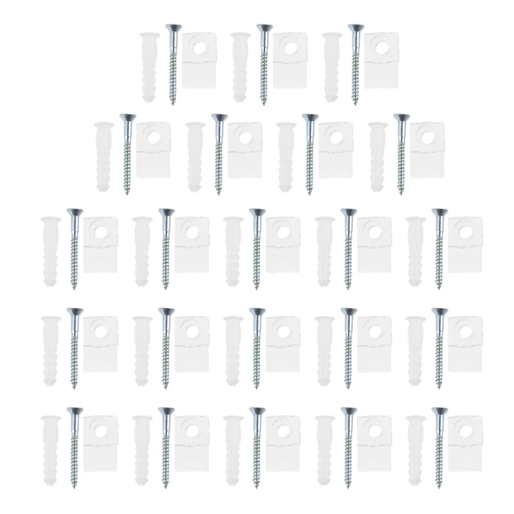 

Mirror Clips Clipholder Hanging Mounting Wall Hanger Retainerclear Hooks Kit Fixing Bracket Hangers Door