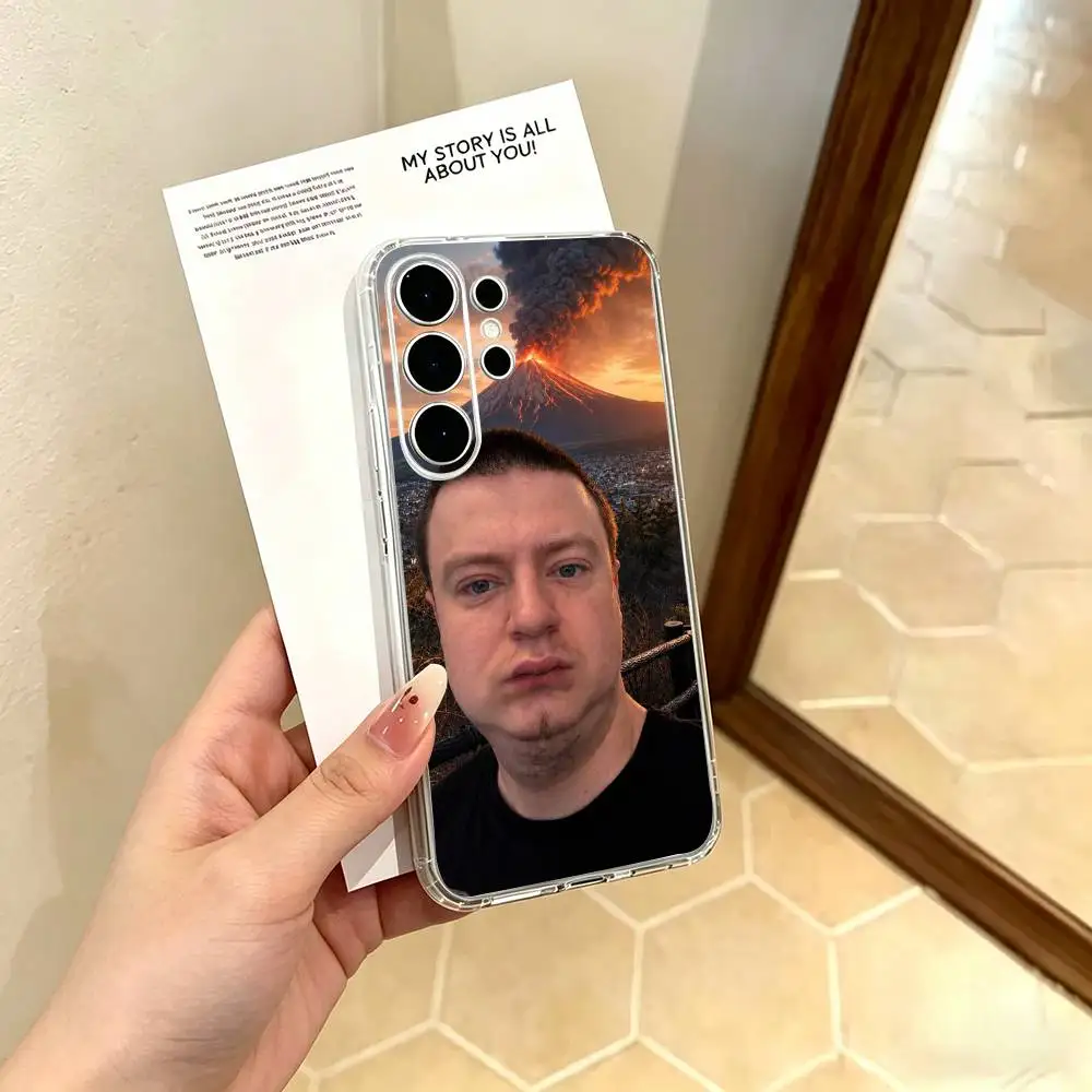 Фото Прозрачный чехол Trash Streamer Mellstroy для телефонов Samsung S25, S24, S21, S22, S20, S10, S9 Ultra, Plus, FE, Lite №5