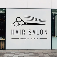stylist hair salon vinyl wall decal hairdresser barber shop window door store recruit personalized decorative sticker mural gift