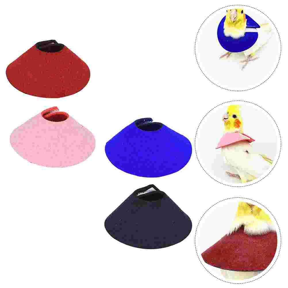 

4pcs Parrots Anti-Scratch Neckwear Bird Neck Protective Collar (Mixed Color)