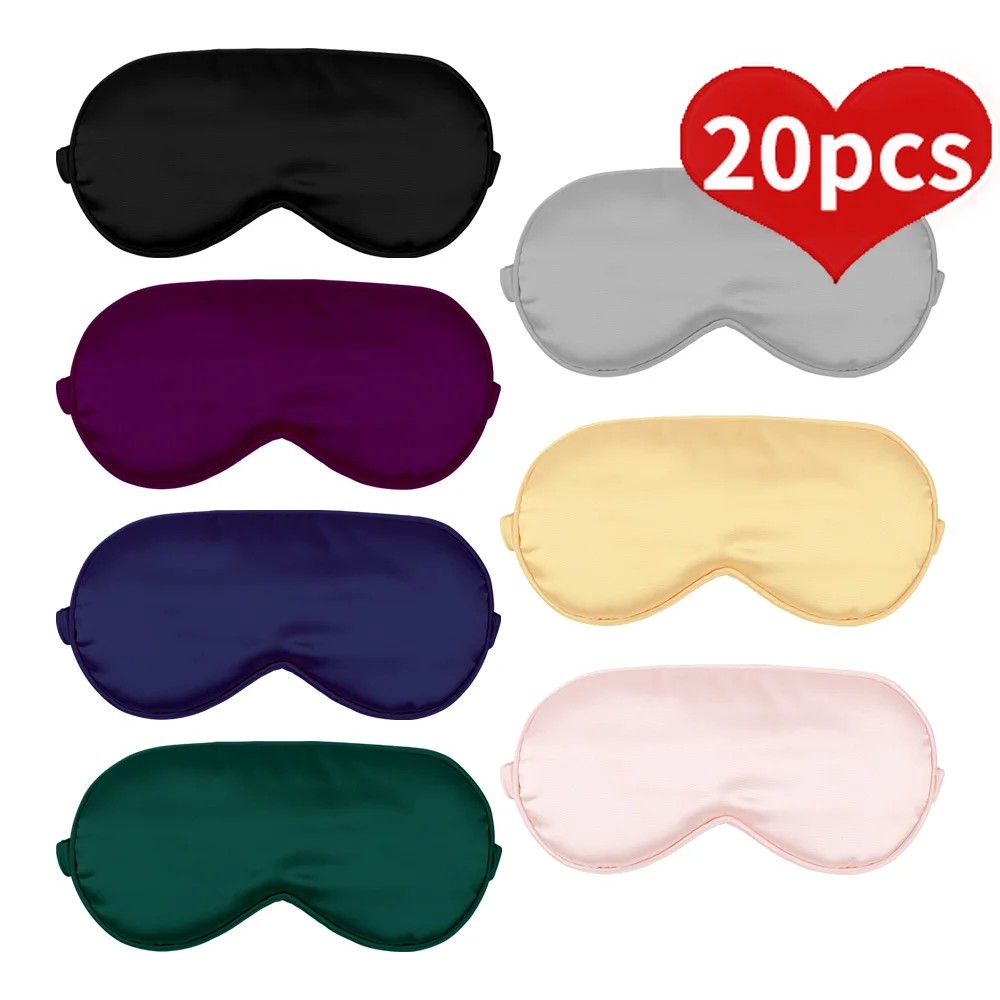 

20PCS Silk Eye Patch Shading Sleep Eye Mask 3D Eyepatch Travel Relax Cover Eyeshade Health Sleeping Shield Eye Care Tools