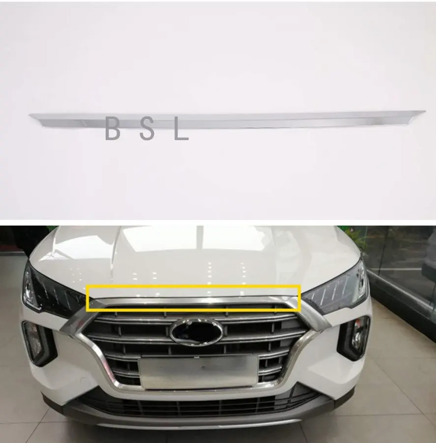

For Hyundai Tucson 2015- 2020 Car Styling ABS Chrome Front Hood Lid Molding Strip Cover Trim Auto Accessories