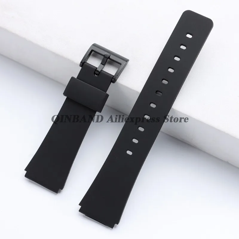 Фото Ремешок для часов Casio F-91W F-84 F105/108 A-158/168 AE1200/1300 из силиконовой смолы, черный, спортивный браслет, 12 мм, 14 мм, 16 мм, 18 мм, 20 мм №3