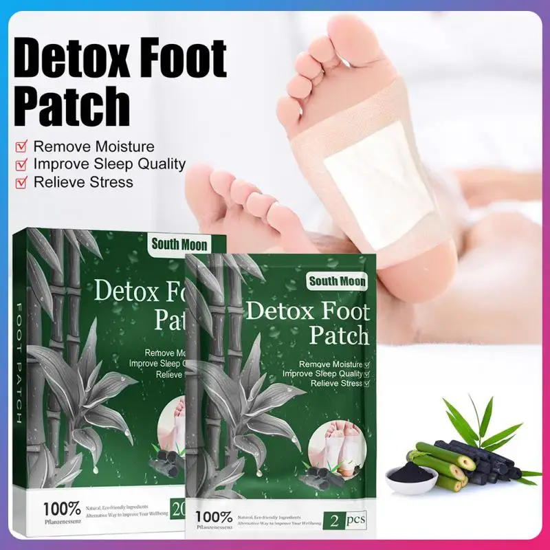 

South Moon Detox Foot Patches Pads Natural Detoxification Treat Body Toxins Helps Sleeping Relieve Stress Feet Cleansing Care
