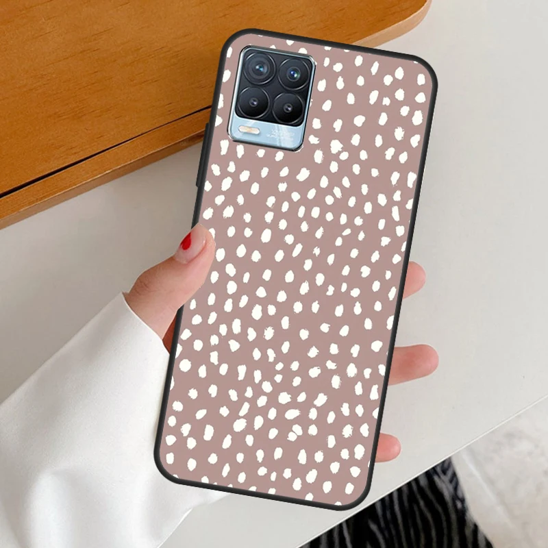 Маска Sea Green Mauve Dalmatian Print для телефонов Realme 9 Pro 8 8i 9i Q3s GT Neo 2 Master и чехол для телефонов OnePlus 10 9R 8T Nord2.
