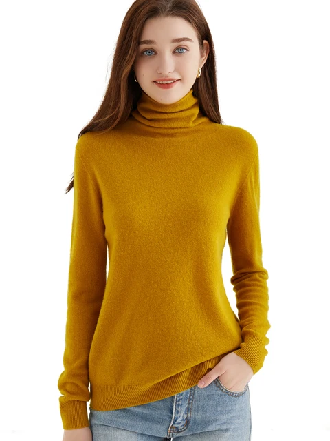 Naise 100% meriinovillast kõrge kaelusega ja pikkade käistega sviiter S-XXL 2