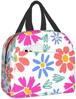daisy flower lunch bag travel box work bento cooler reusable tote picnic boxes insulated container shopping bags