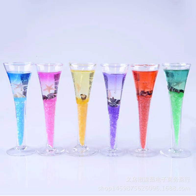 Свечи Goblet без дыма Фантастическое украшение дома Стакан из стекла Морской мир для свадебной романтической вечеринки Хорошие подарки.