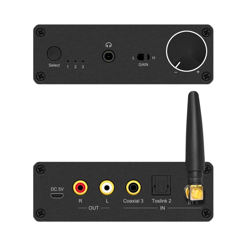 Цифро-аналоговый аудиоконвертер 192 кГц с Bluetooth-совместимым приемником.