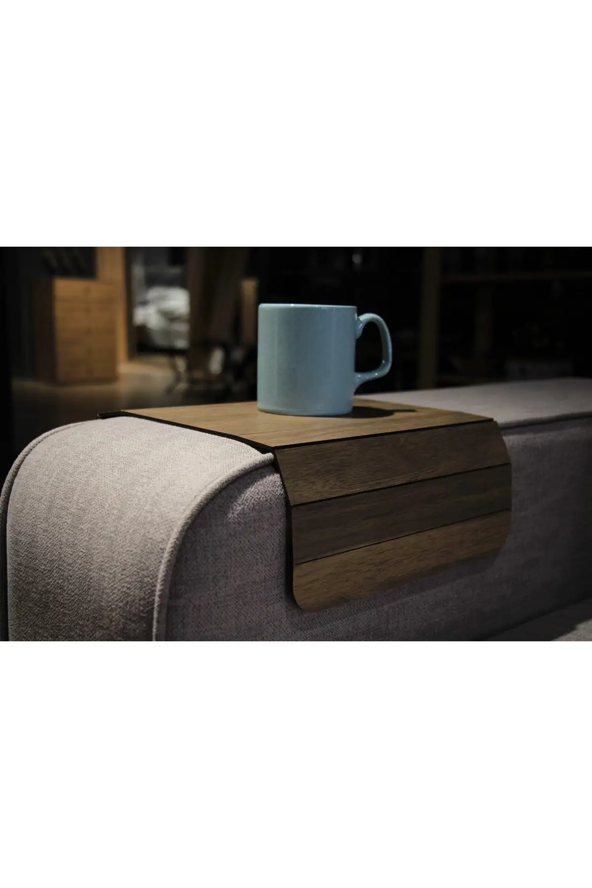 

Wooden Side Table Armrest Sofa Foldable Placemat Sofa Portable Sofa - Tasbih