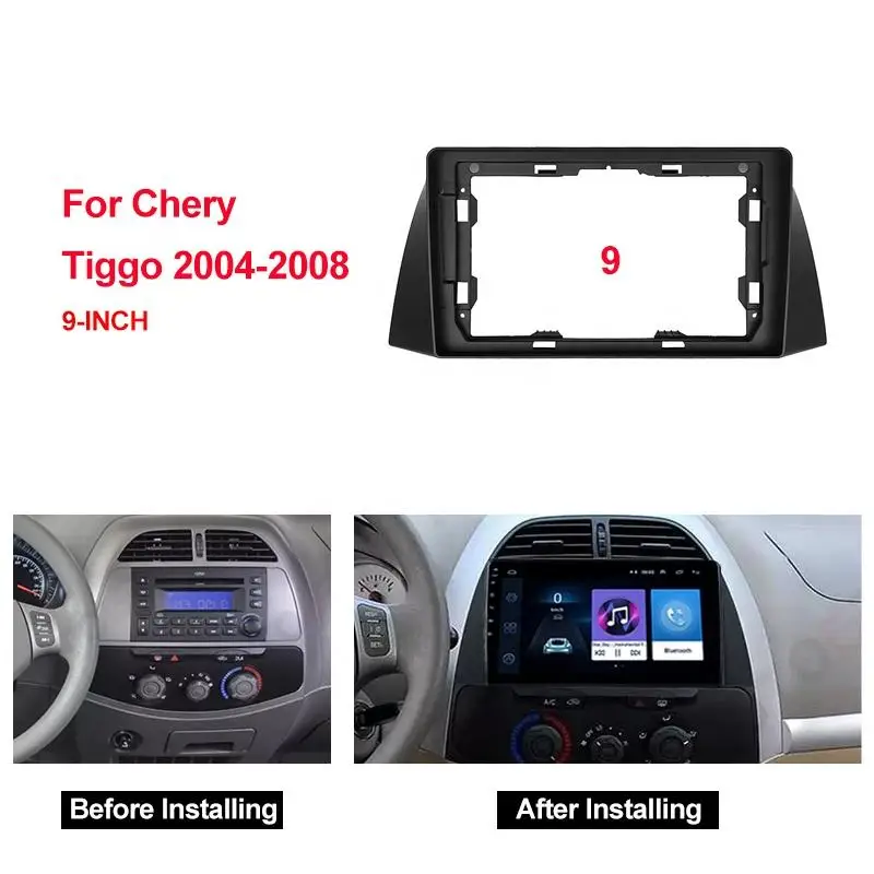 

Car 2Din Audio Face Plate Fascia Frame For Chery Tiggo 9" Big Screen Radio Stereo Panel Dash Mount Refitting Kit