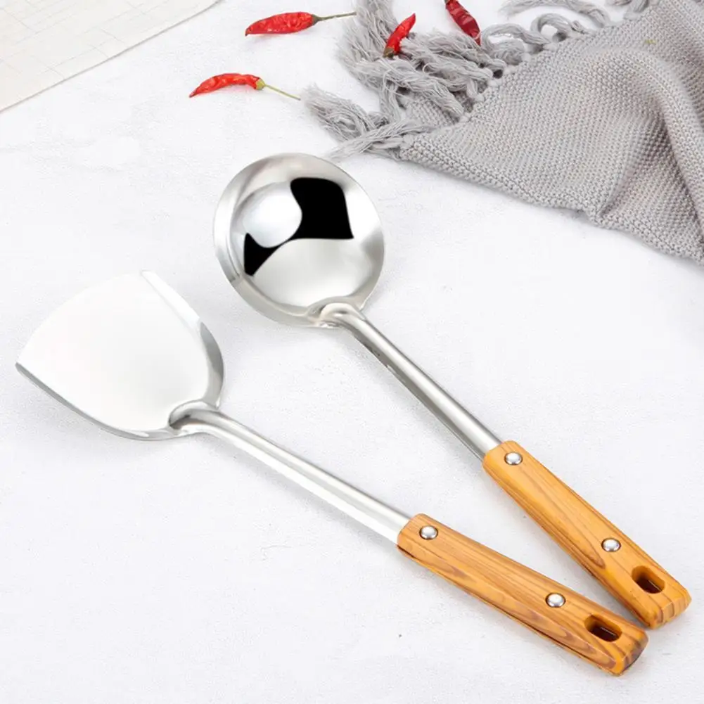 

Great Cooking Shovel Mirror Polishing Durable Soup Colander Shovel Cutlery Supplies Wok Shovel Cooking Spatula