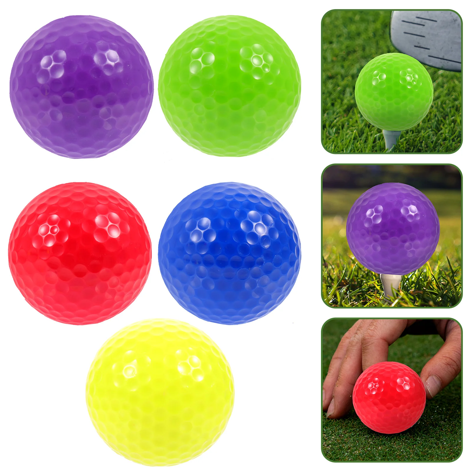 

5 Pcs Kids Golf Balls Golfing Accessory Practicing Replaceable Daily Use Compact Training Child
