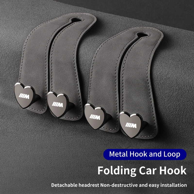 Кожаные Двойные Крючки для спинки автомобильного сиденья регулируемые
