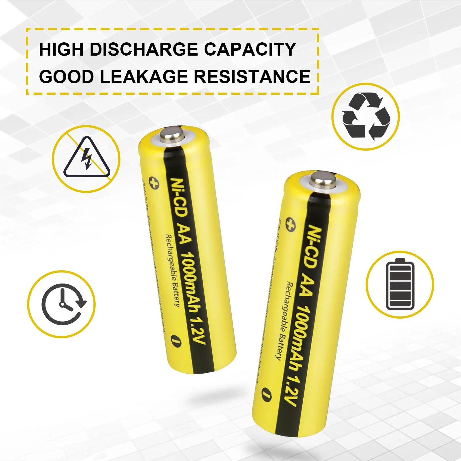 Аккумуляторные батарейки PKCELL 1000 мАч 2 А 30 шт