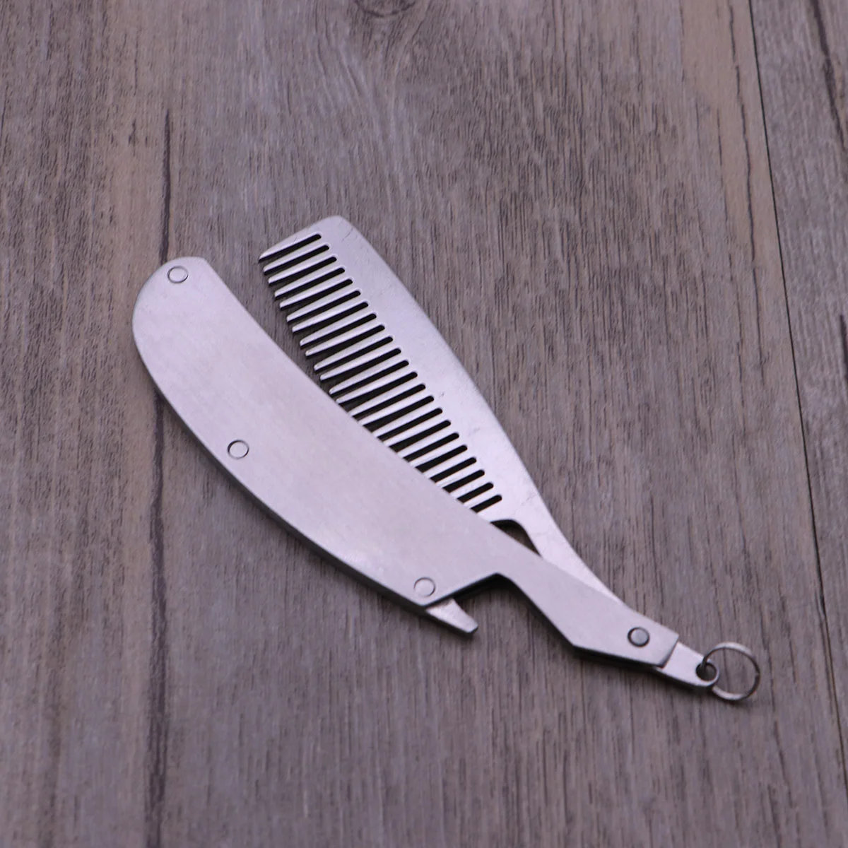

Stainless Steel Beard Comb Folding Mens Beard Comb Beard and Mustache Styling Comb for Men
