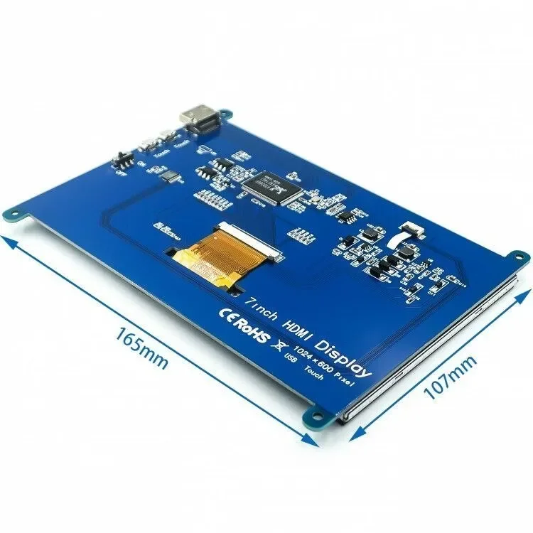7-дюймовый ЖК-дисплей 2/3/4 поколения B совместимый с Raspberry PI 41024*600 HDMI