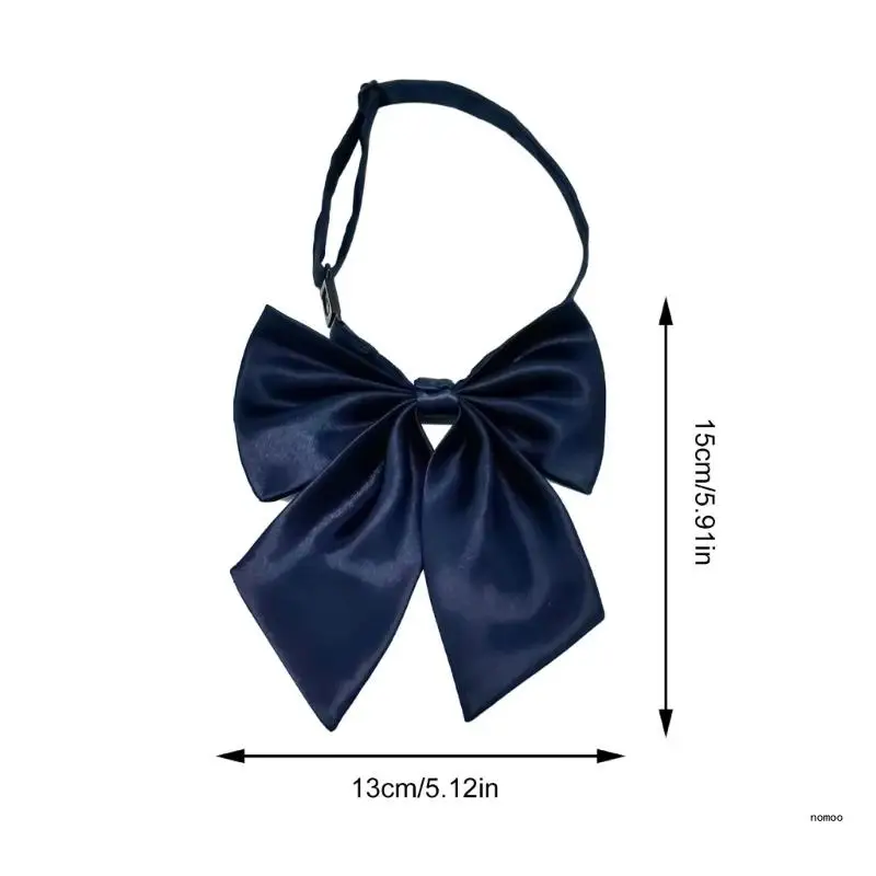 Регулируемый галстук-бабочка JK в строгом стиле школьная форма темно-синий