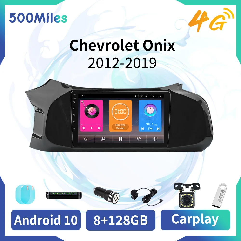 Radio Estéreo con GPS para coche, reproductor Multimedia con Android, 2 Din, para GM, Chevrolet, Onix, Prisma, Joy, Pressroom, LT, LTZ, 2012-2019