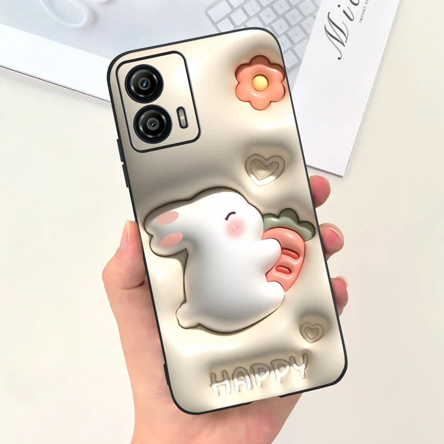 Тонкий мягкий силиконовый матовый чехол из ТПУ для Motorola Moto G73 G53