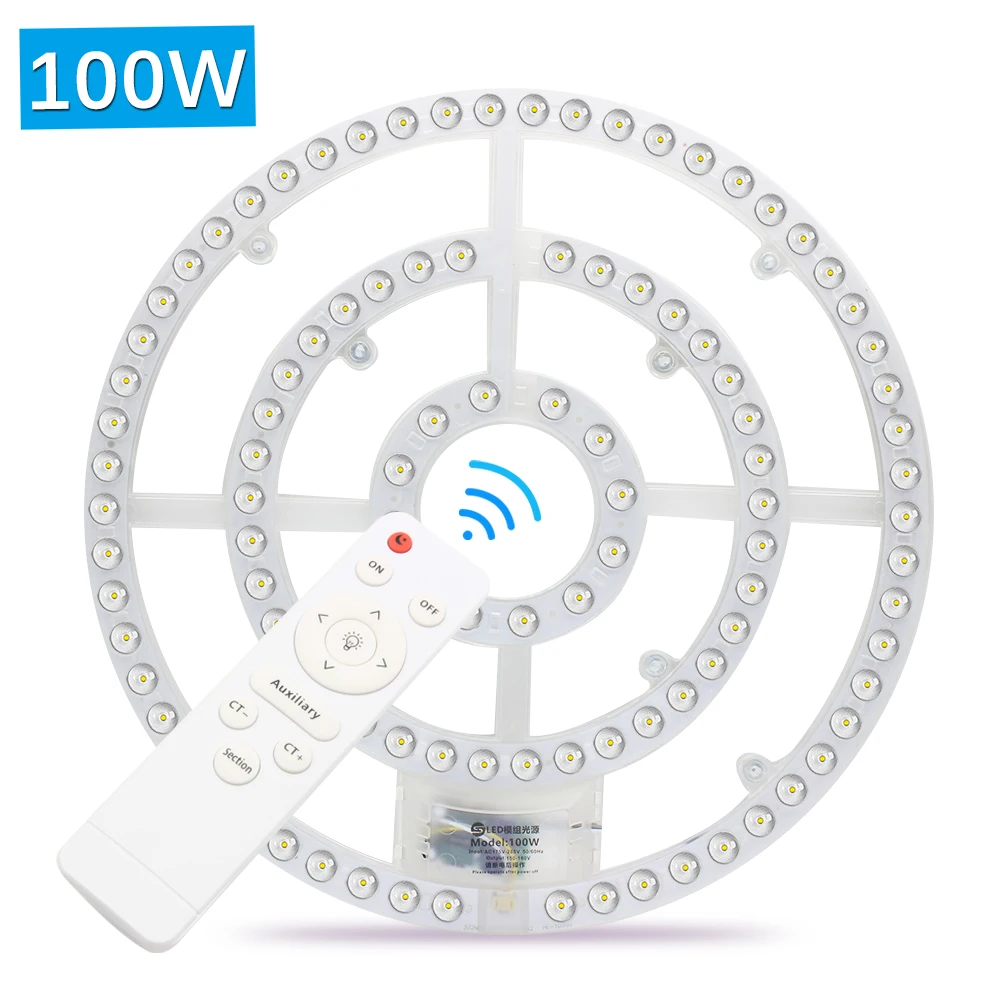 Ceiling Light Led Panel AC220V Replacement Led Module Dimmable 100W Round Light Panel Board Module Lamp For Ceiling Fan Lights